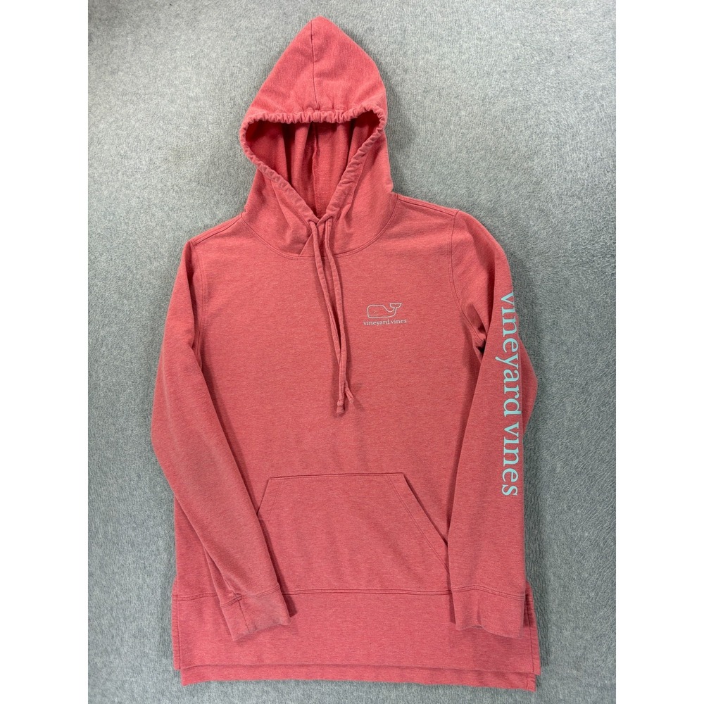 Vineyard Vines Coral Hoodie with White Logo
